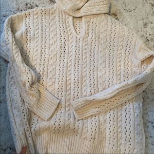 Snowflake Chenille Hooded Sweater Large